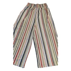 Girls’ wide leg striped pants